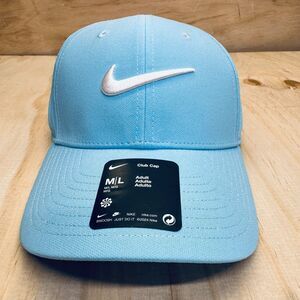 NEW Nike Club Cap Structured Swoosh Golf Hat Size M/L Light Blue FB5625-407